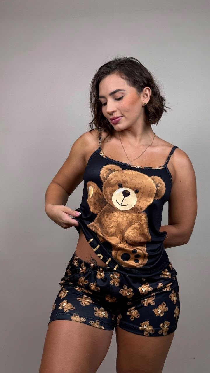 Pijama oso hello negro - 1800267