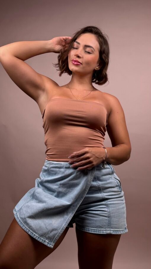 Blusa strapless