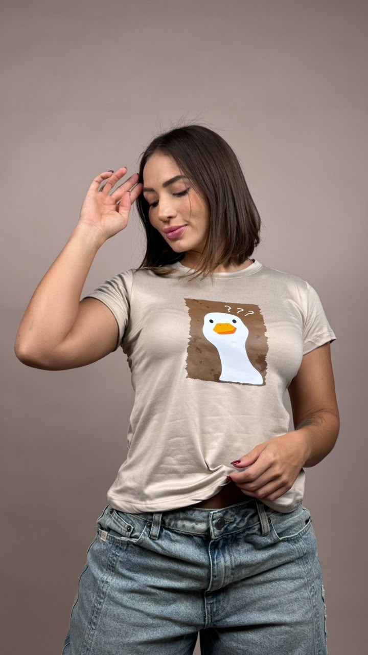 camiseta pato ? Beige - 1202528