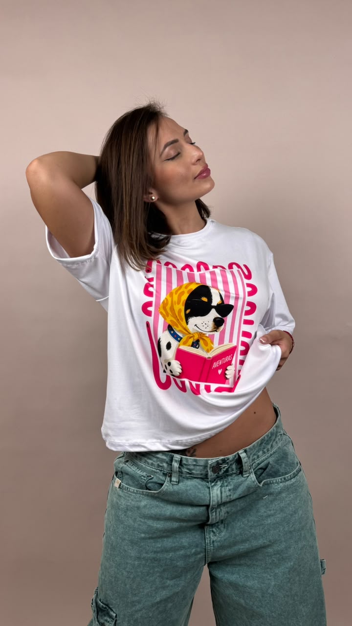 camiseta ML perro pañoleta amarilla leyendo - 2500086