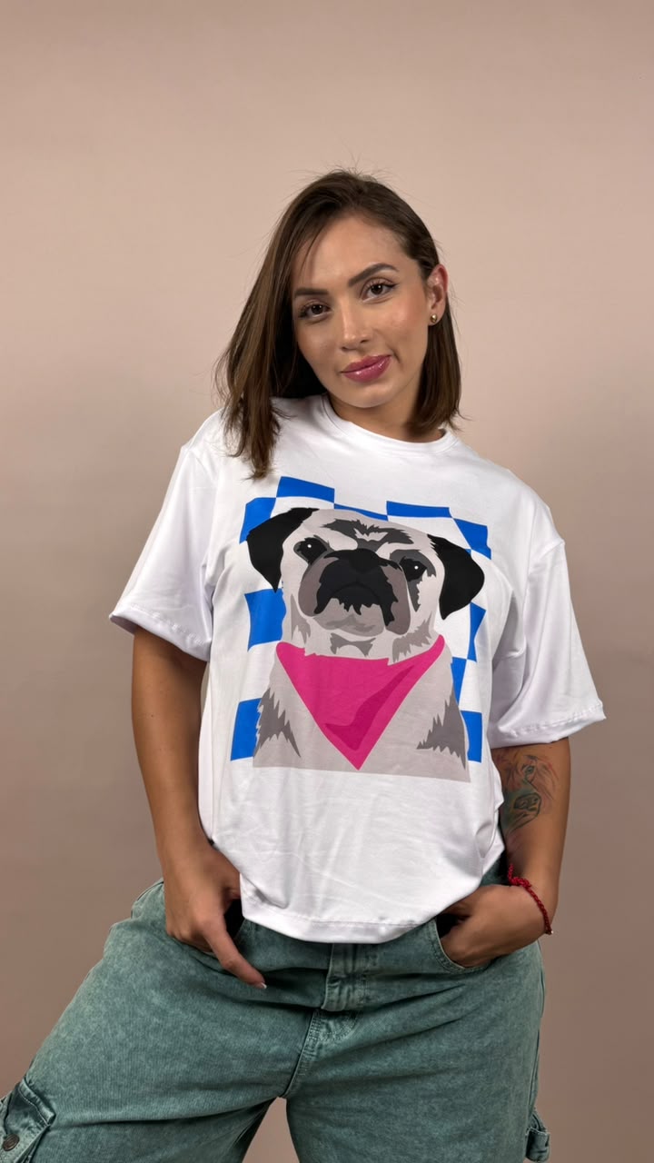 camiseta ML perro pug - 2500100