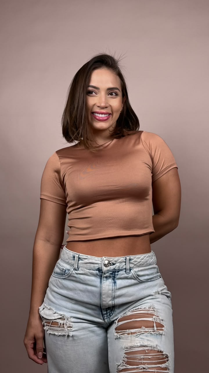 Blusa manga corta corta