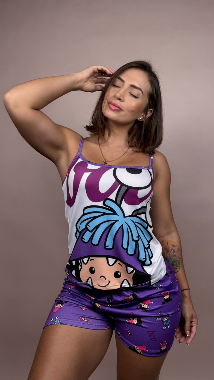 Pijama sublimada macha boo blanco - 1800300
