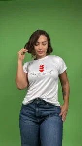 Camiseta abre tu corazon blanco -1202454