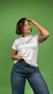 Camiseta fe corazon aves blanco -1202452