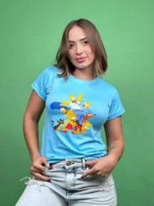 Camiseta simpson gato azul -1202378