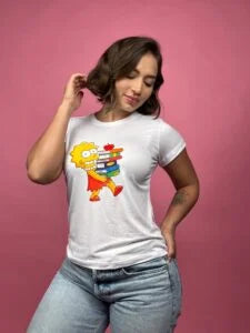 Camiseta lisa libros blanco -1202415