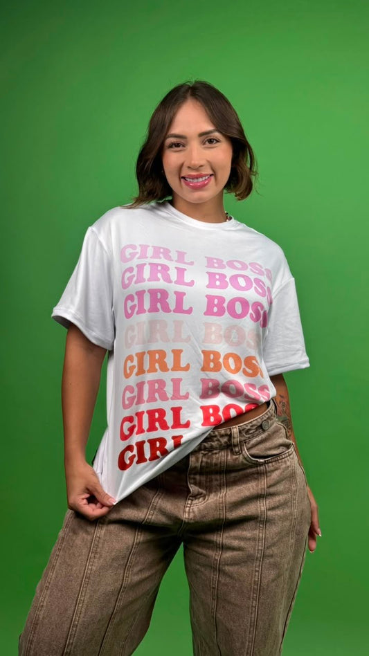 camiseta girl boss blanco - 2500051
