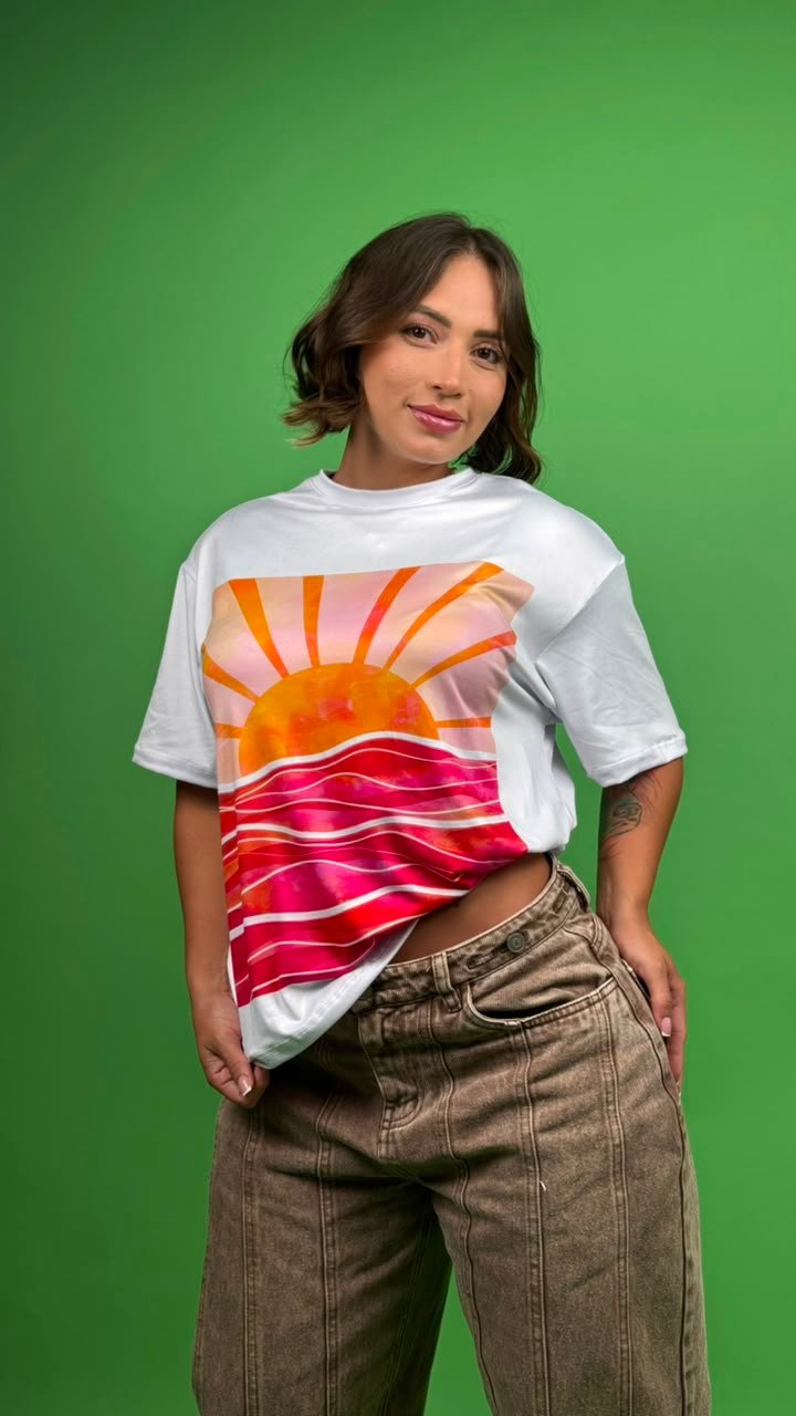 camiseta sol mar blanco - 2500042