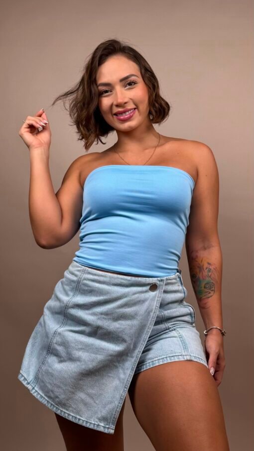 Blusa strapless
