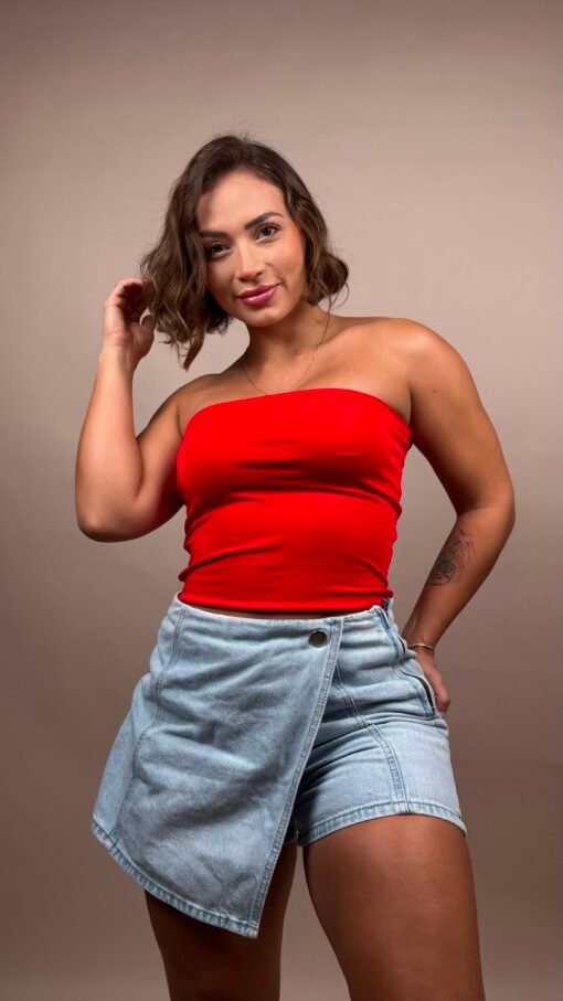 Blusa strapless