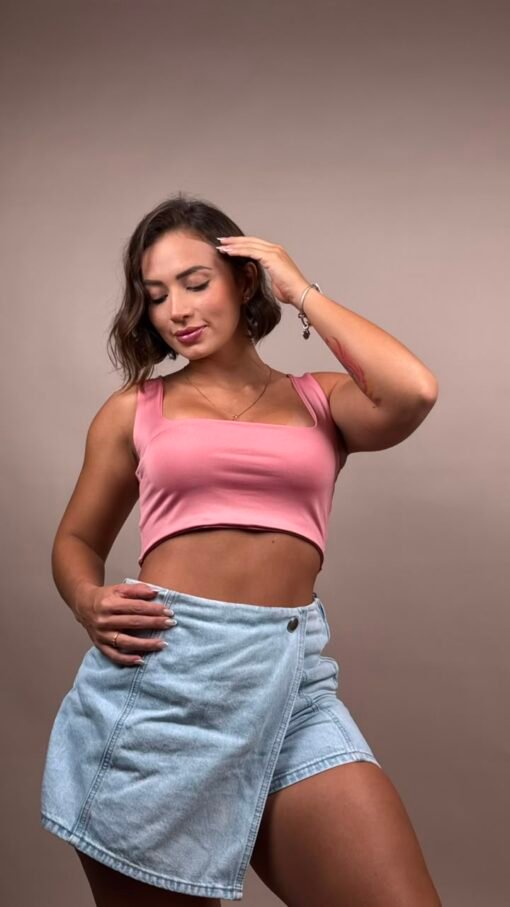 Blusa manga sisa cuadro