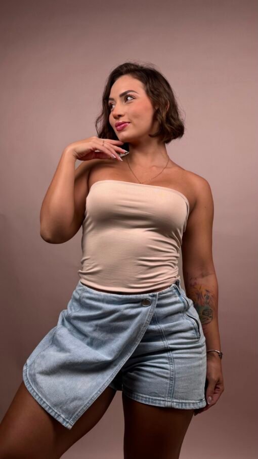 Blusa strapless