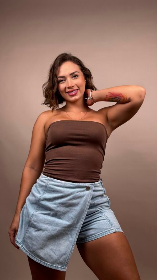 Blusa strapless