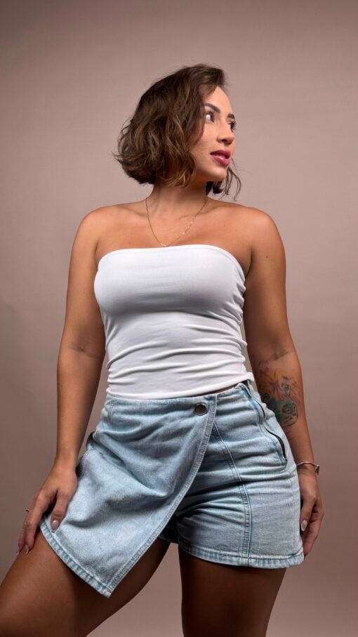 Blusa strapless