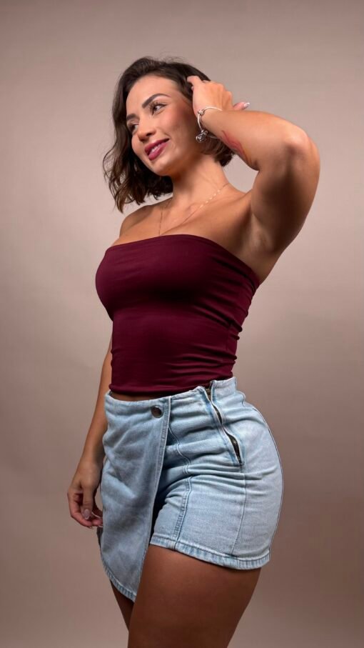 Blusa strapless