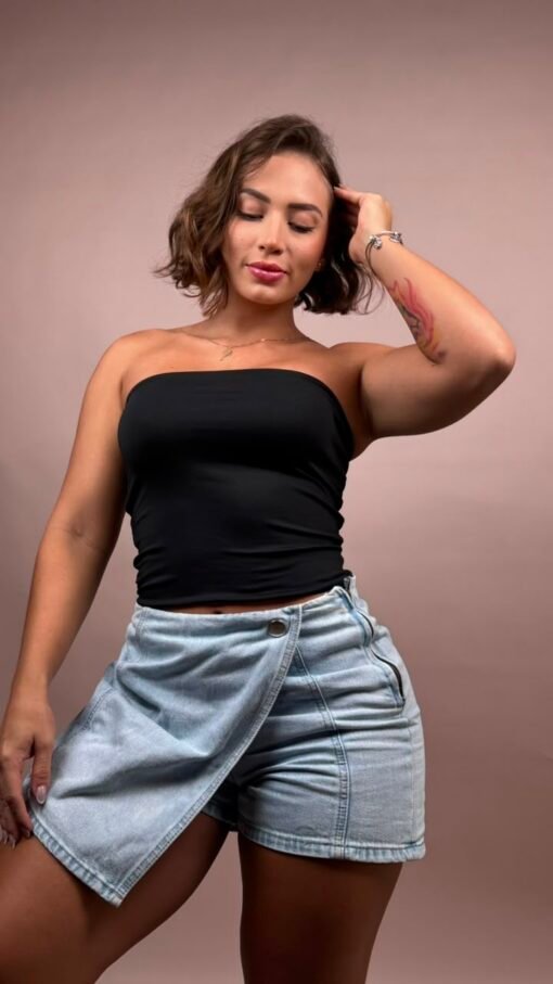 Blusa strapless