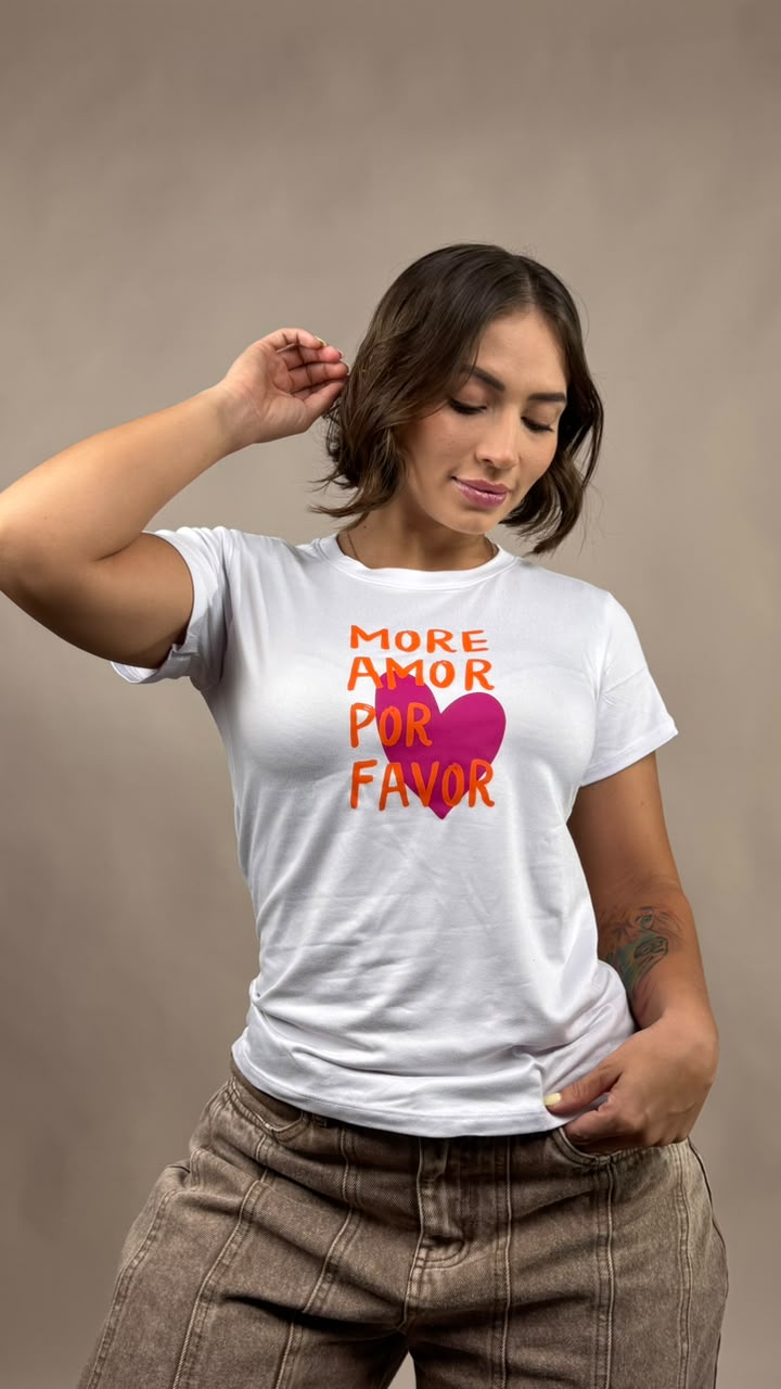 Camisetamore amor porfavor blanco -1202473