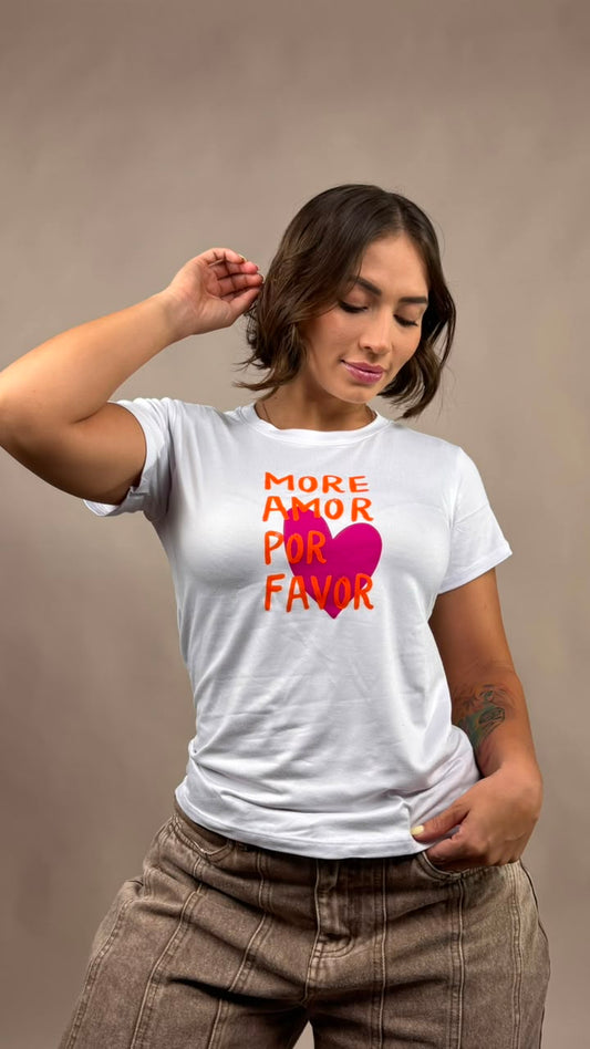 Camisetamore amor porfavor blanco -1202473