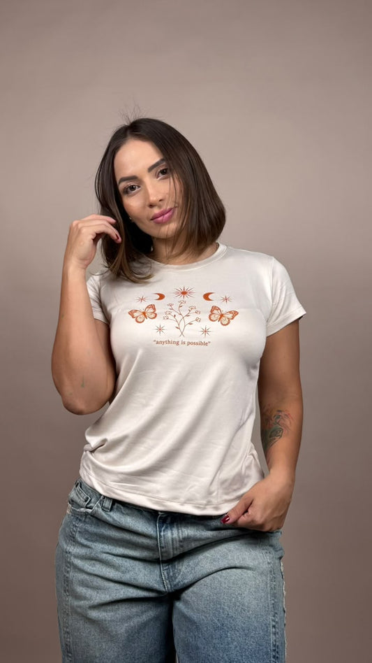 camiseta mariposa anithing is beige -1202516