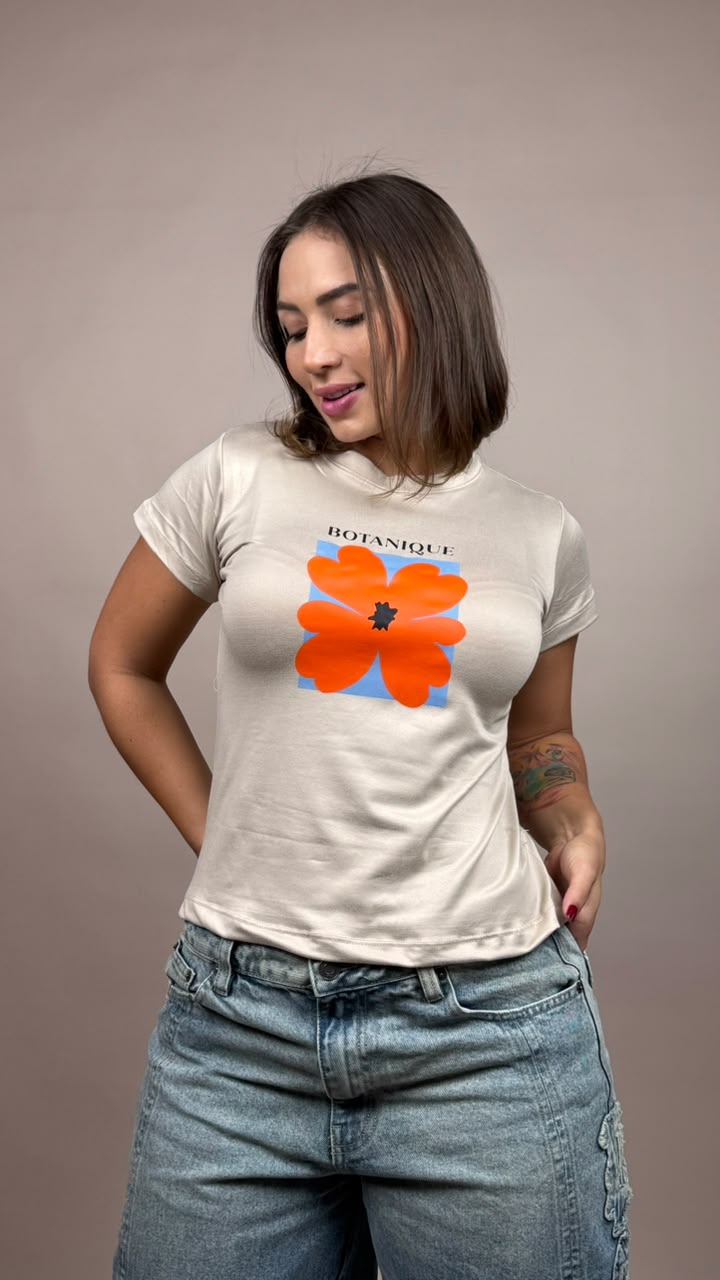 camiseta botanique beige - 1202529
