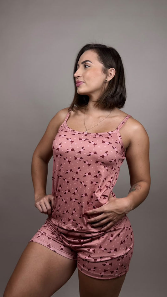 Pijama subilimada perro salchicha camisa, café - 1800284