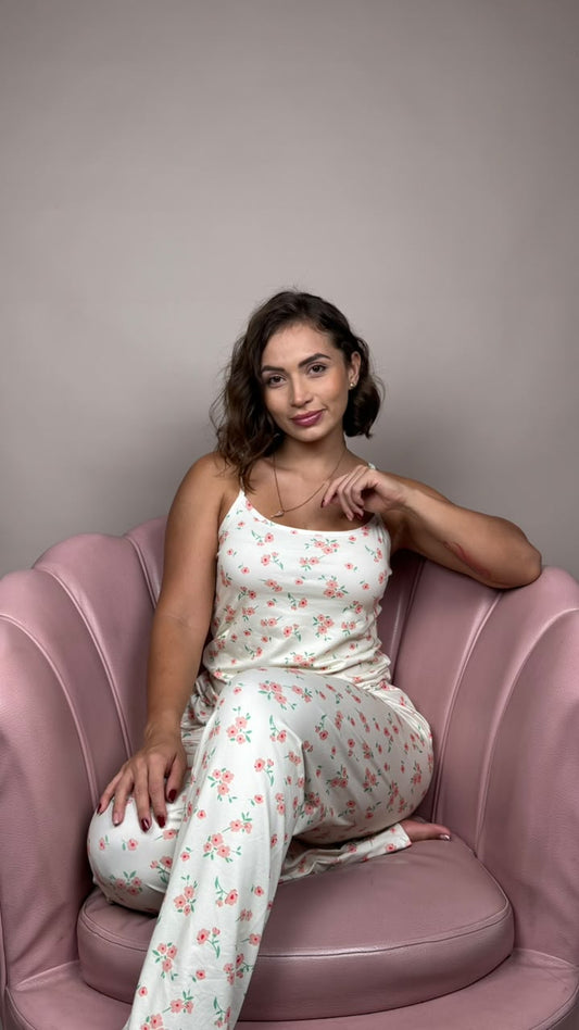 pijama pant-tira florecita x 3 beige - 1300014