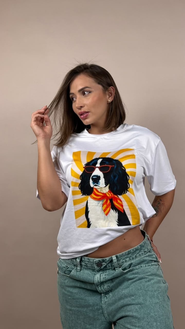 camiseta ML perro pañoleta naranja -2500090