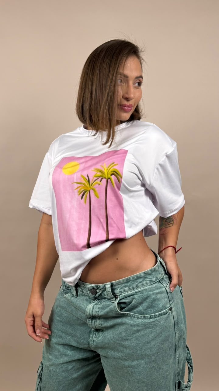 camiseta ML palmera y sol -2500062