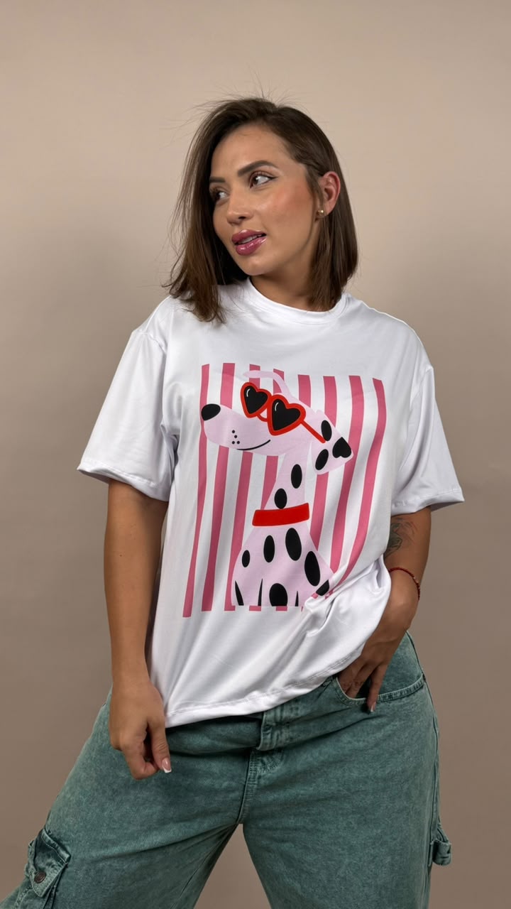 camiseta ML dalmata rosado - 2500104