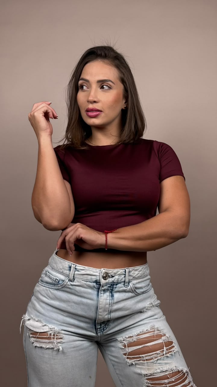 Blusa manga corta corta