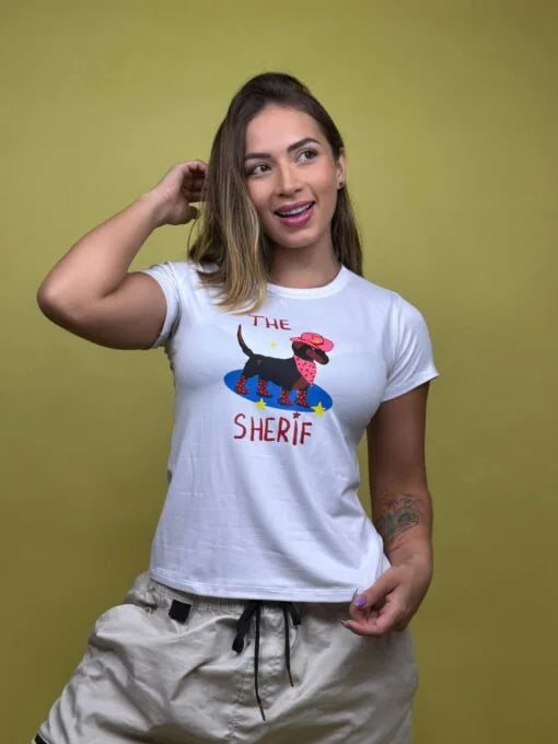 camiseta perro vaquero the sherif blanco - 1202008