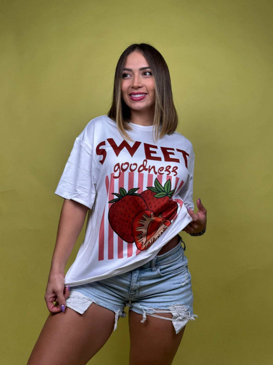 camiseta sweet goodness fresa blanco - 2500035