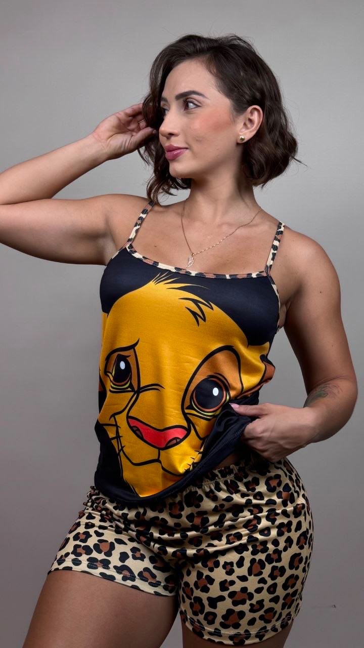 Pijama animal print terracota - 1900006