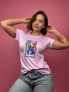 Camiseta pareja the loveers simpson lila -1202418
