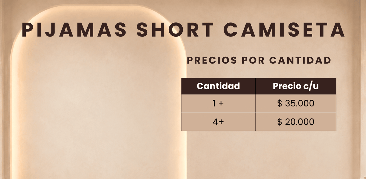 Pijamas Short Camiseta